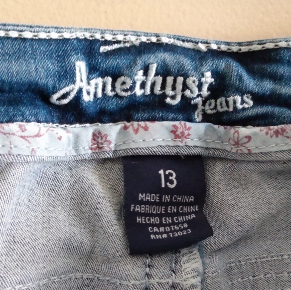 Amethyst Jean Shorts Blue 9 Inch Rise Cotton Pockets Jean Women's Size 13 - Picture 4 of 9